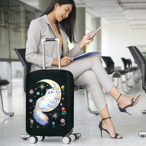 Chostky Luggage Cover for Suicase, Washable & Stretchable Suitcase Cover, Approved Travel Baggage Covers, Personalized Suitcase Protectors Accessories Baggage Covers (Style 6, S(19-21 Inch)) — view 5