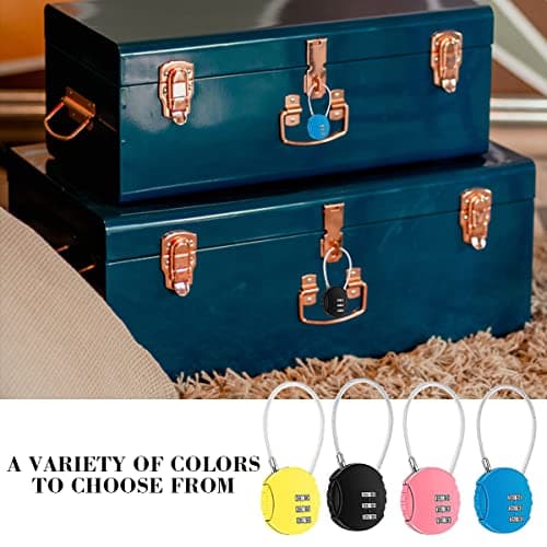 Fantasyon 4Pcs Combination Padlocks, 3 Digit Multicolor — view 5