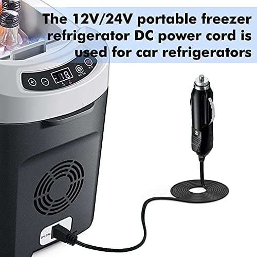 Hoembpn Car Refrigerator Power Cord Cable 2m,12V Car Cooler Cool Box Mini Fridge Lead Cable Plug Power Adapter Extension Cord for Cigarette Lighters, Electric Automotive Refrigerators — view 2
