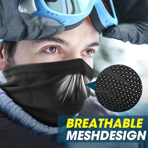 WTACTFUL Winter Neck Warmer Half Face Mask, Windproof Thermal Anti-Fog — view 2