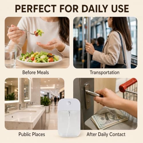 Crownflux 4PCS Clear Spray Bottles, 50ml Portable Card Sprayer Bottles — view 4