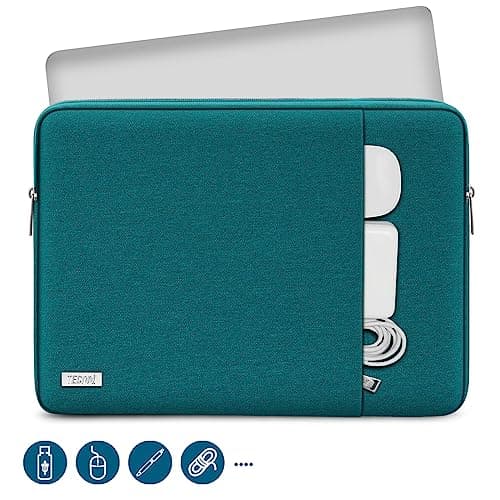 TECOOL 15.6 Inch Laptop Sleeve Protective Laptop Case 15.6 Inch,Teal — view 2