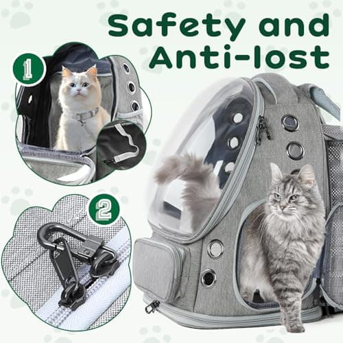 Wuciray Expandable Cat Carrier Backpack No Tools Required large Pet Carrier Backpack Suitable for Cats and Dogs Weighing up to 8KG Cat Bag with Inner Safety Hook for Travel Hiking Camping — view 3