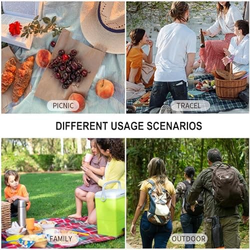 Portable Large Insulated Lunch Box, Heavy Duty Lunch Cooler Bag Double Durable Leakproof lunch Pail for Men Women Adults Work Shift Outdoor Picnic Beach Camping Road Trip(Jungle Camouflage) — view 2