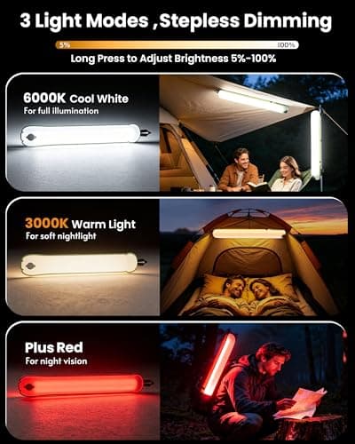 BILTRITE Solar Camping Lights, Rechargeable, 3 Modes, IP66 Waterproof, Inflatable for Hiking, Backpacking, Survival, Collapsible Tent, Portable Lanterns for Power Outage — view 4