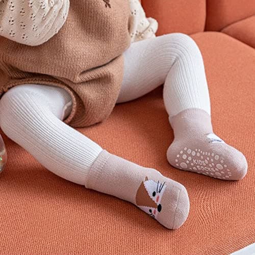 FedMois 6 Pairs Baby Kids Cozy Warm Winter Socks Anti-slip Infant Toddler Thermal Crew Socks, animals, 1-3 Years — view 2