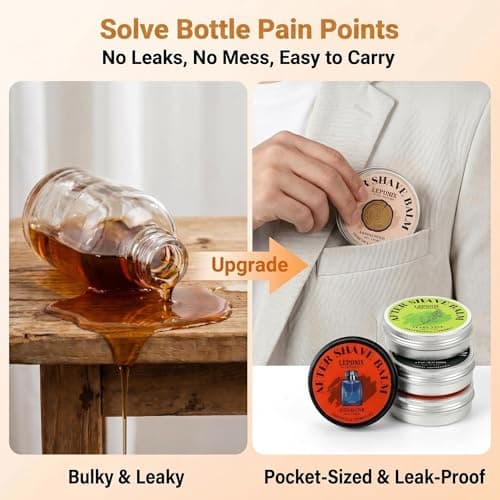 Aftershave balm for Men 4 Pack Gift Set, 1 Fl Oz Pocket Size — view 2