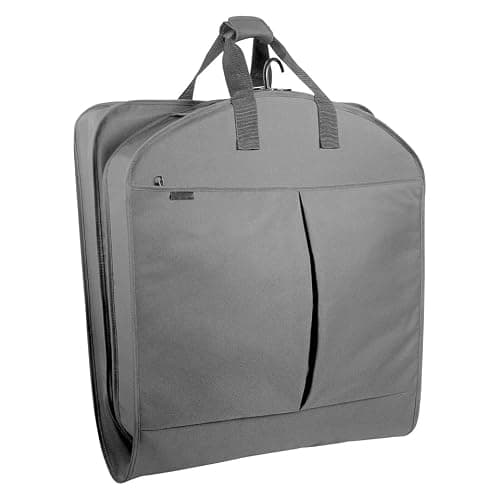 Large Foldable Premium Garment Carrier Suit Bag With Adjustable Handles - Wardrobe, Jacket, Dress Cover Storage for Men's Travel (Dark Grey)
