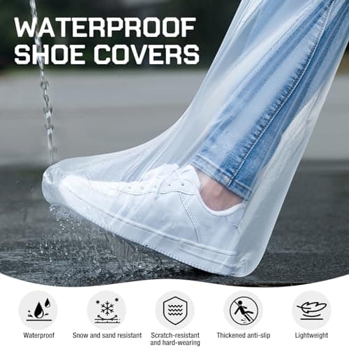 BORISCA 12 Pairs Long Disposable Non-Slip Waterproof Boot Covers (UK 4-9) — view 4