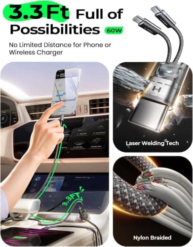 LISEN 54W Mini Car Phone Charger USB C Fast Charge PD/PPS/QC3.0 12V Adapter — view 5