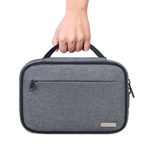 Lacdo Cord Organizer Travel, Cable Organizer Bag Case, Portable Electronics Organizer Travel Case, 6 Layer Large Capacity Charging Cords Storage Organizer for Cables, SD Card, Travel Essentials, Gray — view 5