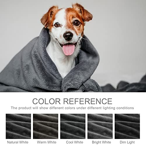 EHEYCIGA Double Fleece Throw Blanket for Sofa 150x200cm, Charcoal — view 6