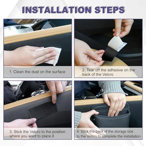 HIAHXC PU Leather Car Side Pocket Organizer,Universal Car Pocket Pouch Cell Phone Holder for Car,Seat Gap Filler Organizer & Storage Pouch for Door Console,Front Seat Console Pockets for Phones Coins — view 6