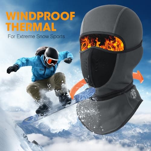WTACTFUL Winter Balaclava Ski Mask Men Warm for Cold Weather Ski Motorcycle — view 4