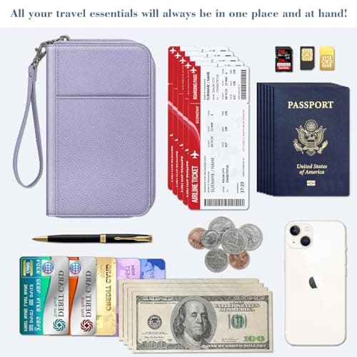 FINTIE Passport Holder Travel Wallet for Family — view 5
