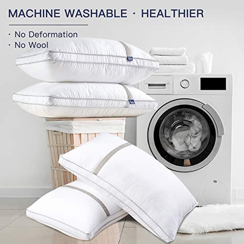 BedStory 2 Pack Hotel Quality Pillows, Down Alternative, Supportive Filled Pillows for Neck/Back/Side Sleepers, Standard Size 42x70cm — view 5