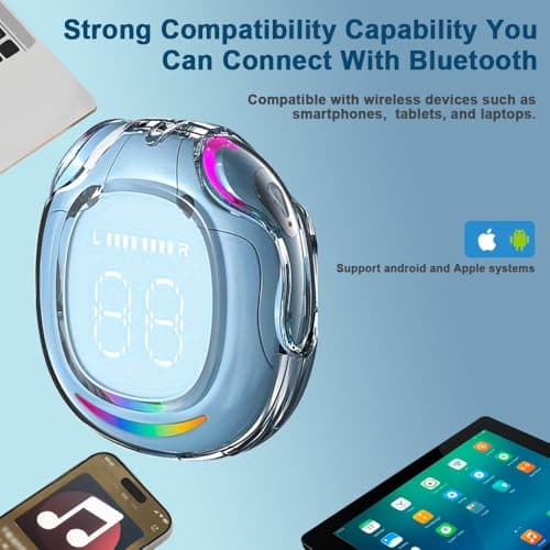 xctopest TWS AI Language Translator Earbuds Real Time, Supports 144 Languages, Earphone 3-in-1 Accents，Headphones Language Earbud Translators Bluetooth & APP for Travel, Business, and Learning（Blue） — view 5