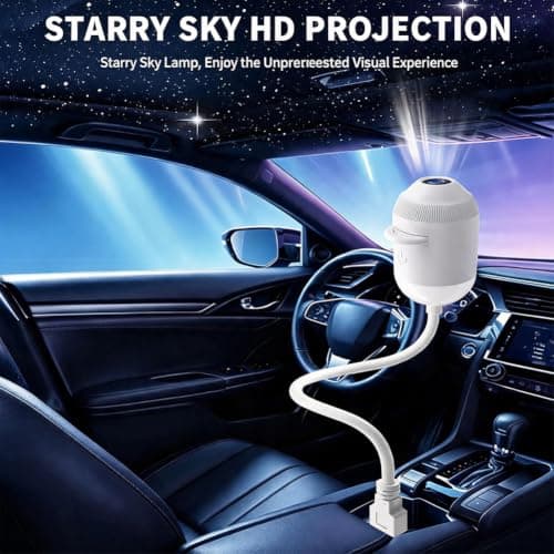 2 in 1 USB Powered 5D Holographic Night Light Projector,HD Dynamic Galaxy Star Lamp with 3 6 12 24 Projection Slides,360 Adjustable Decor Light for Kids Bedroom Travel Gift — view 3