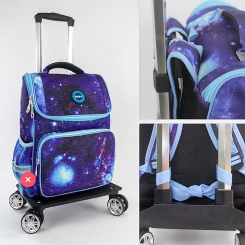 HapBoby Backpack Trolley Wheeled Cart-Backpack Hand Truck with Luggage Strap,Aluminium Alloy Folding Trolley Cart for Bags Backpack Travel Luggage Cart — view 6