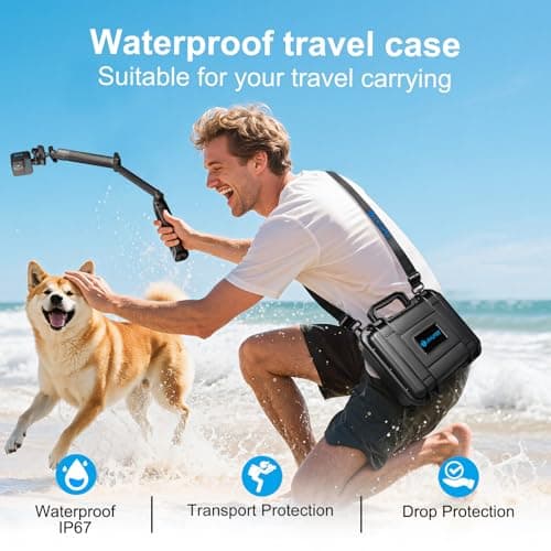 Lekufee Waterproof Hard Case for Gopro Hero 13/12/11/10/9, LIT Hero,Hero 4K,Mission 1 Pro,Creator Edition and Accessories(Case Only) — view 5