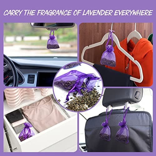 YTIan 20 Pack Lavender Sachets for Wardrobes, Drawers & Cars – Natural Dried Lavender Bags for Moth Repellent & Long-Lasting Freshness — view 5