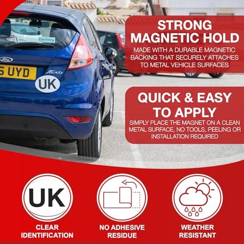 Navoys UK Magnetic Car Sticker for Europe, 1 Pack, EU Road Travel — view 4