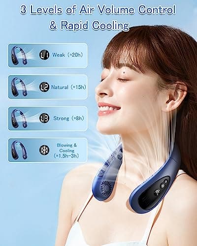 Neck Air Conditioner, Portable Neck Fan with Cooling Plate Rechargeable — view 3