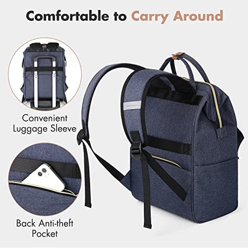 Lekesky 15.6 Inch Laptop Rucksack, Computer Backpack, School Bag for Women — view 4
