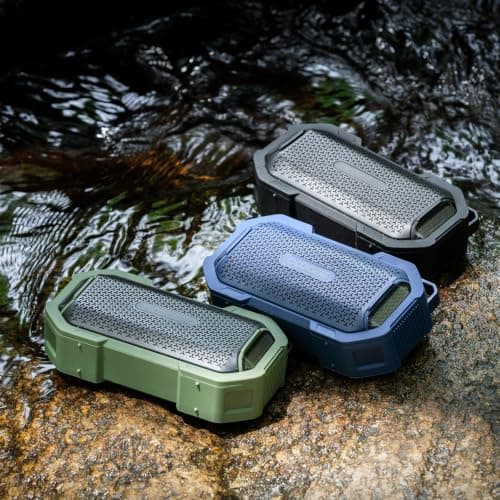 DOOGEEEco MagGrip Magnetic Portable Bluetooth Speaker, IP67 Waterproof Wireless Portable Speakers Bluetooth with RGB Light, 10W Loud Stereo TWS Pairing Bluetooth Speakers for Outdoor Kitchen - Black — view 2