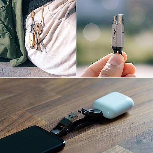 Rolling Square inCharge 6 - USB C Charger Cable, Lightning Cable for Smartphone, Universal Cable Charger 6 in 1, USB Plug, Gold, 15W — view 3