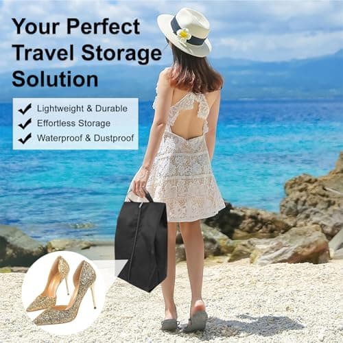 Shoe Bags for Travel Set, 3 Pcs Waterproof Oxford Shoe Pouch for Storage — view 5
