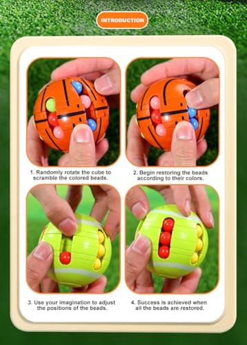 Zonopy Puzzle Sport Ball Toys - 3D Brain Teasers and Puzzle Games for Kids and Adults, Travel Games for Ages 3+, Intelligence 6.35cm Small Magic Bead, Adult Relieve Stress,Hand Sport, Gifts Kids Boys — view 5