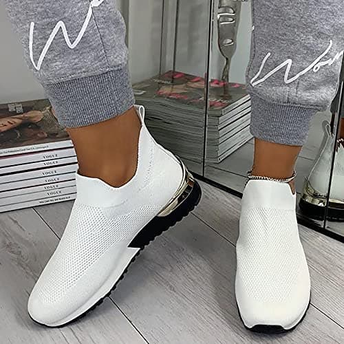 Womens Sneakers Non Slip Work Orthopedic Shoes Women Lightweight Fashion Breathable Tennis Trainers Athletic Shopping Travel Walking Shoes Arch Support Comfort Wide Fit Closed Toe Mesh — view 5