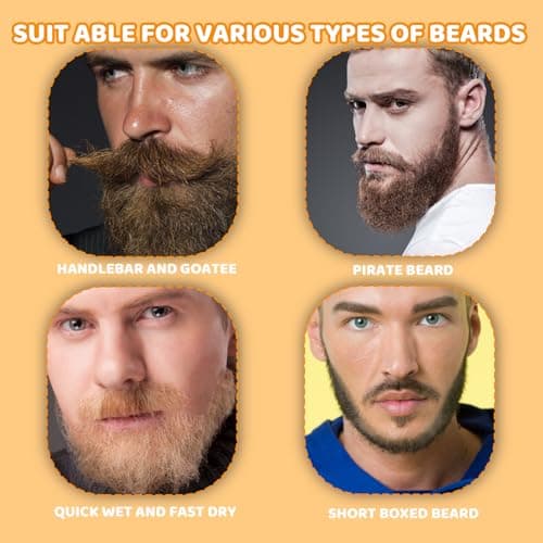 2 Pack Beard Brush For Men, Mens Hair Brush With Boar Bristle, Wave Brush For Styling, 11.3 X 5.5 cm, Includes Yellow And Black Bristles — view 5
