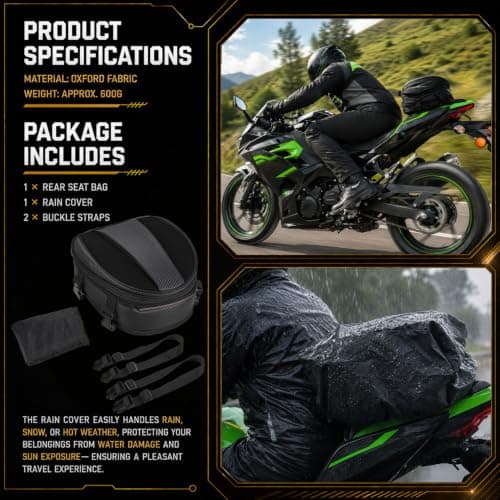 JFG RACING Motorcycle Bag,Motorcycle Tail Bag,Waterproof Motorbike Seat Bag — view 6