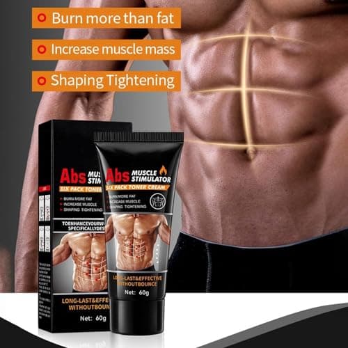 Abdominal, Belly Massage Toner 50g, Six Pack Tightening Body Lotion, Busy Professionals Workout Beginners Men Dads Husbands Boyfriends Daily Travel, for Home Office Gym Routine — view 4