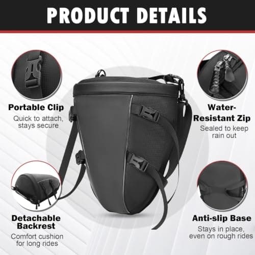 NZXRFHI Motorcycle Tail Bag for Triumph Street Twin und Street Cup, — view 2