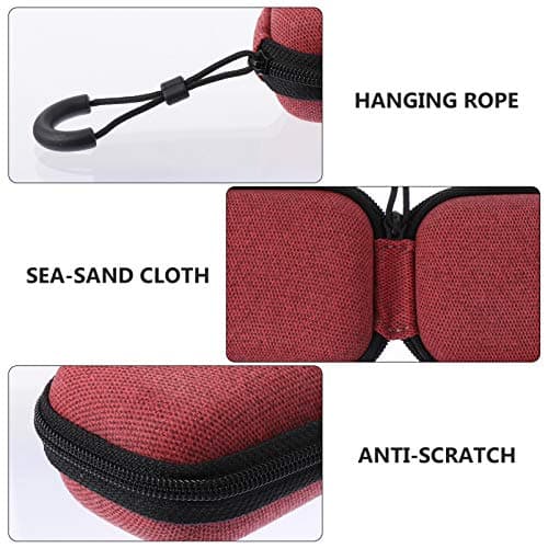 Eva Square Earphone Storage Bag Red Mini Zipper Case — view 5