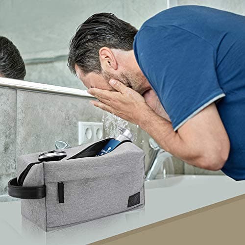 KK Water - Resistant Hanging Toiletry Travel Bag – Spacious Grey Gym, Shaving, Make Up Bag for Men & Women — view 6