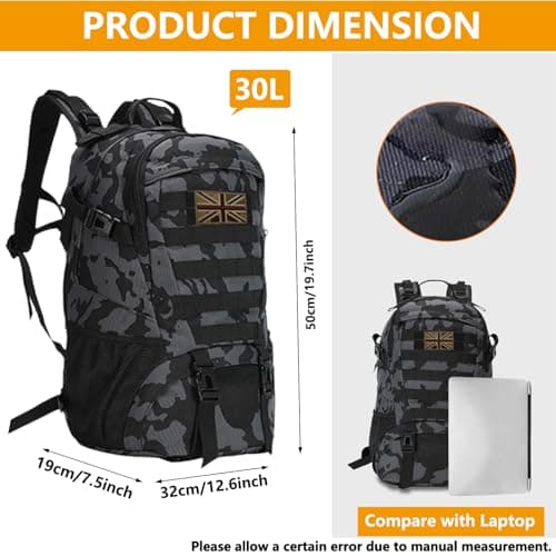 VIRAHYEM 30L Military Tactical Backpacks Molle Army Assault Pack — view 2