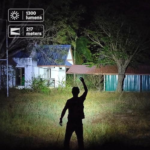 Sofirn SC13 Green LED Torch - 1300LM Rechargeable Pocket Light With 217M Optical Path Distance, 5 Modes, IP68 Waterproof EDC for Camping, Hiking, Emergency — view 2