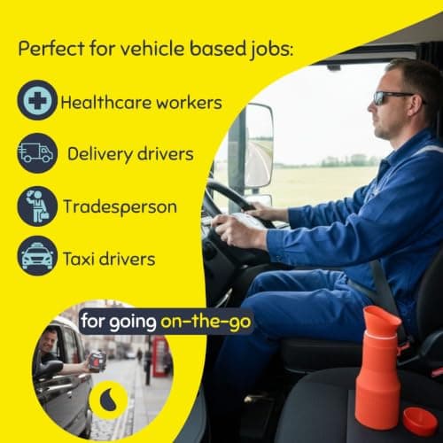 Whizzer™ - Discreet Portable Toilet For Adults - Seen on Dragons Den - Travel Essentials for Festivals, Camping, Caravans & Travel - Silicone Pee Bottle for Men & Women - Portable & Leakproof - 700ml — view 6