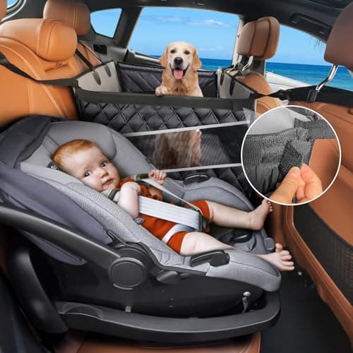 MIXJOY Large Dog Car Seat for Dogs, Waterproof Car Back Seat, Up to 68kg — view 3