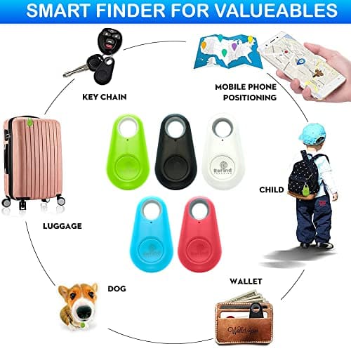 ReFind Smart Tracker for Android and iPhone. Mini GPS Tag Bluetooth 5.0 Key Finder. Samsung Alternative for Keys, Pets, Wallets and Luggage (Blue) — view 2
