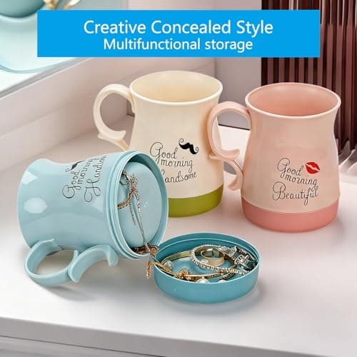Stealth Travel Mug with Hidden Compartment for Valuables, Blue — view 6