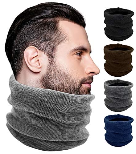 Winter Thermal Neck Warmers, 12 Pack, Fleece Lined Interior Gaiter Warm Scarf Wrap, Mens Womens, 12 Pack Assorted (Black,navy,gray, Coffee), One size — view 4