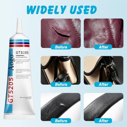 BUDOCI Leather Repair Kit, Black Leather Repair Cream Set for Car Seat, Steering Wheel, Sofa, Jacket, Purse, Belt, Shoes & Faux Leather | Fix Scratches, Cracks, Peeling & Restore Leather — view 3