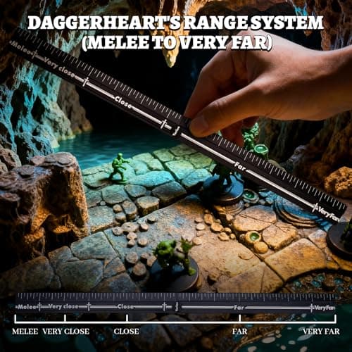 VarLaa Foldable Aluminum RPG Range Ruler with Dual Scale & Pencils — view 2