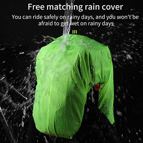 35L Bike Storage Bag Double Side Pannier Bags,Waterproof Cargo Rack Pack Saddle Bag Shoulder Bags with Rain Cover for Riding ,Multi-function Bicycle Rear Seat Trunk Panniers Pouch Cycling Accessories — view 4