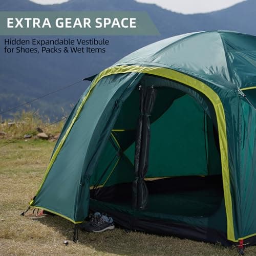 EchoSmile 4 Person Tents for Camping Waterproof Spacious Family Dome Tent — view 3